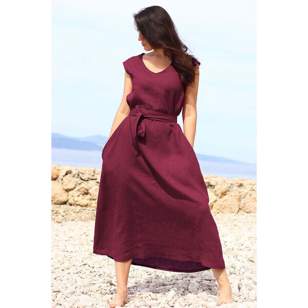 Lotika Linen Obľúbené ľanové maxi šaty 63333970