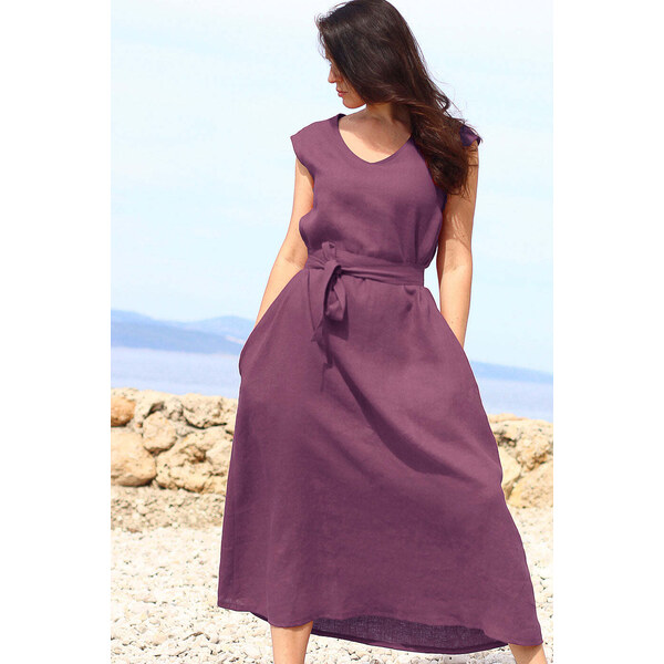 Lotika Linen Obľúbené ľanové maxi šaty 63333973