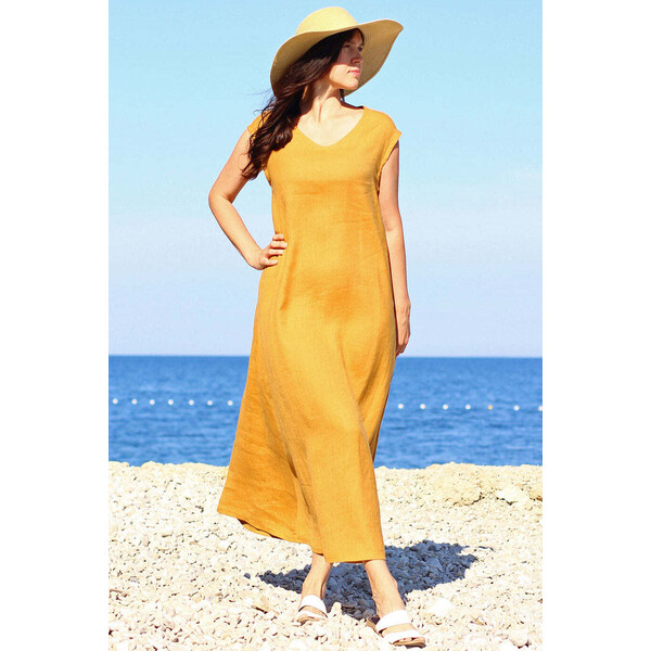 Lotika Linen Obľúbené ľanové maxi šaty 63333961