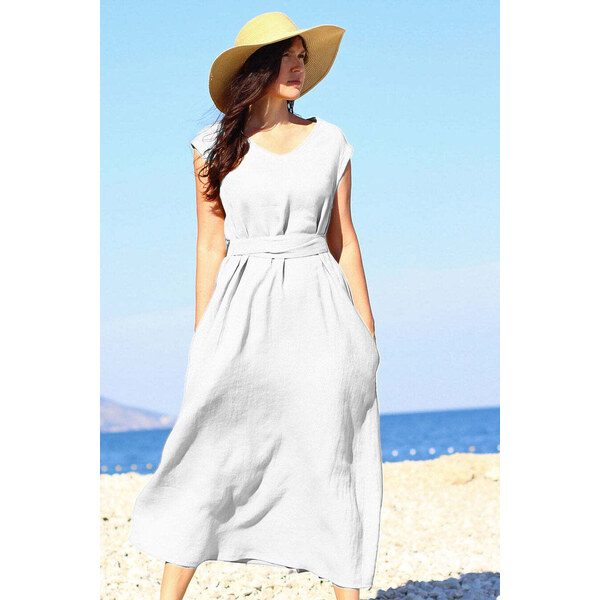 Lotika Linen Obľúbené ľanové maxi šaty 63333963