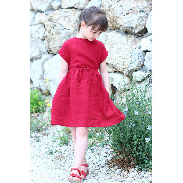 Lotika Linen Dievčenské ľanové šaty pre dcéru a mamičku 63334017