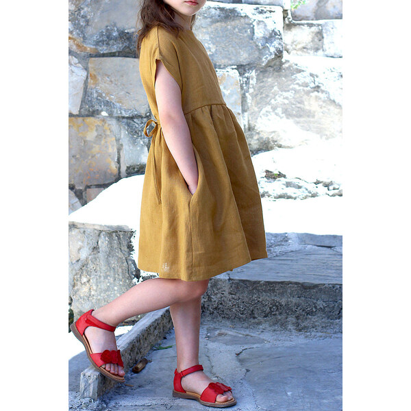 Lotika Linen Dievčenské ľanové šaty pre dcéru a mamičku 63334018