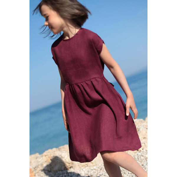 Lotika Linen Dievčenské ľanové šaty pre dcéru a mamičku 63334021