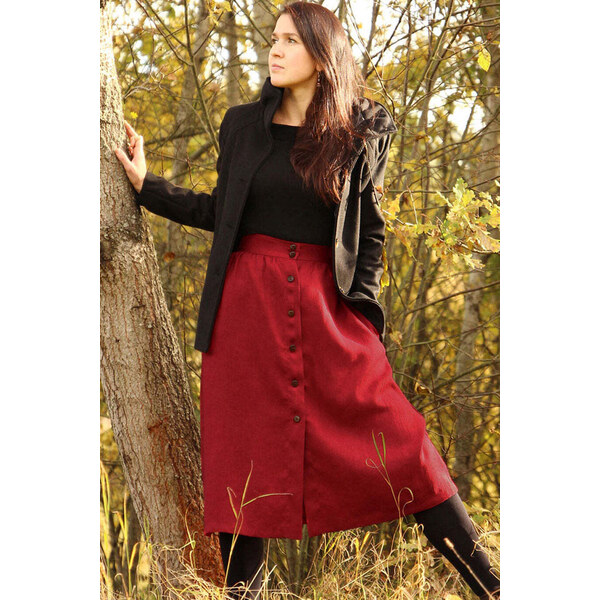 Lotika Linen Ľanová sukňa na gombíky 63334041