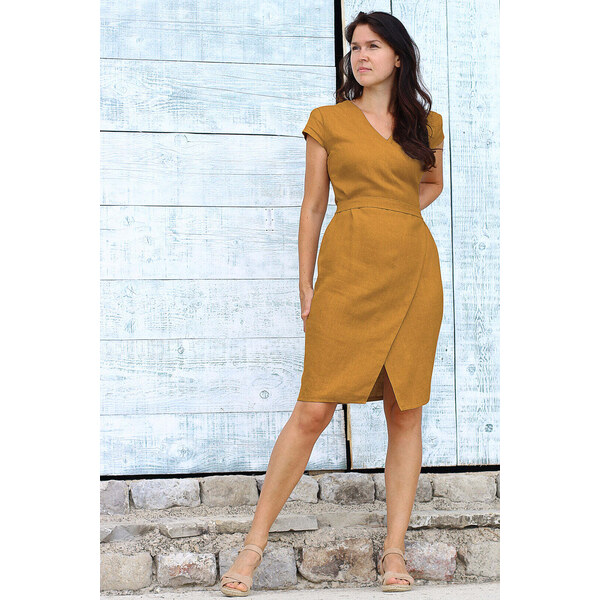 Lotika Linen Ľanové zavinovacie šaty 63334006