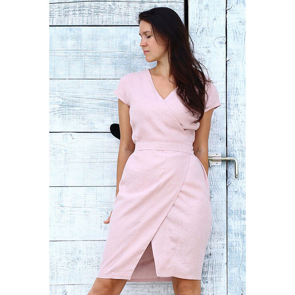 Lotika Linen Ľanové zavinovacie šaty 63334008