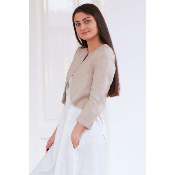 Lotika Linen Ľanové bolerko cez šaty 63334073