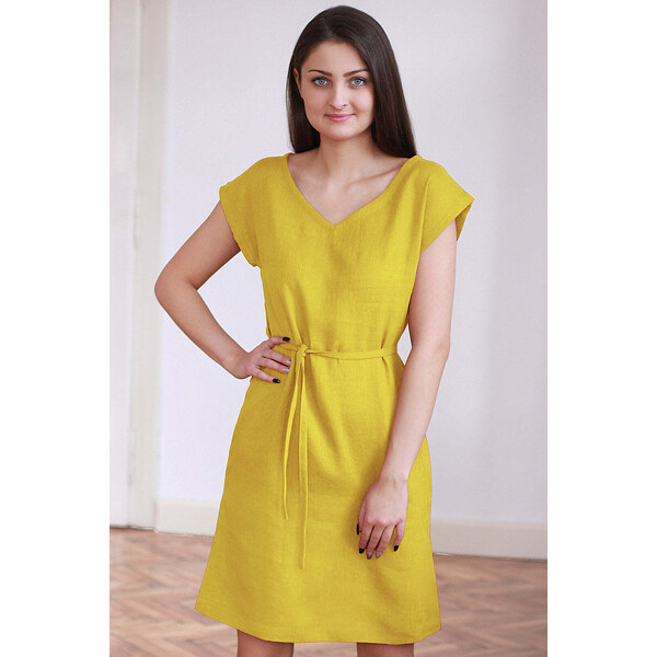 Lotika Linen Ľanové krátke letné šaty 63334061