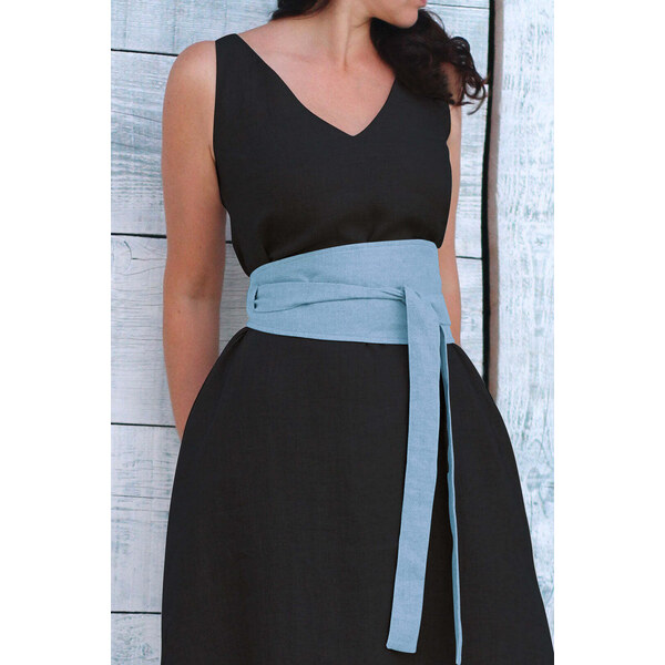 Lotika Linen Široký ľanový opasok 63334111