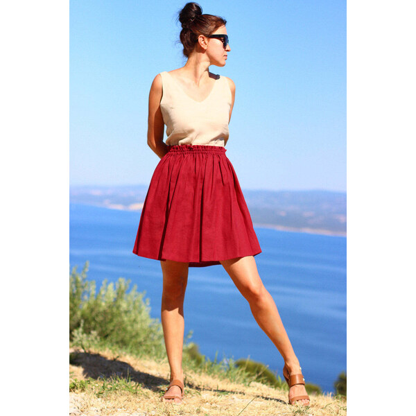 Lotika Linen Ľanová mini sukňa 63334393