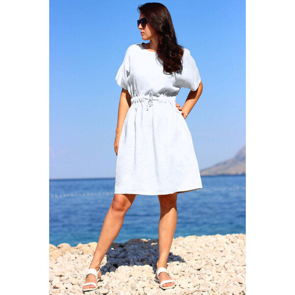 Lotika Hemp Konopné šaty s netopierími rukávmi 63334145