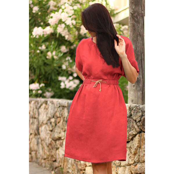 Lotika Linen Letné ľanové šaty retro 80th 63334126