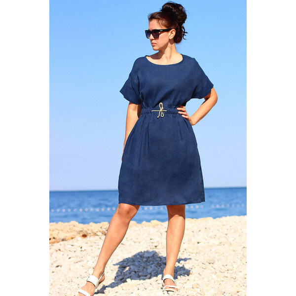 Lotika Linen Letné ľanové šaty retro 80th 63334127