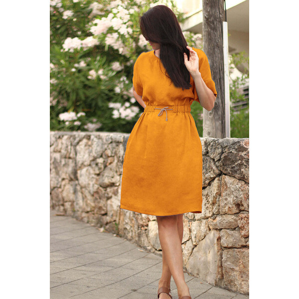 Lotika Linen Letné ľanové šaty retro 80th 63334128