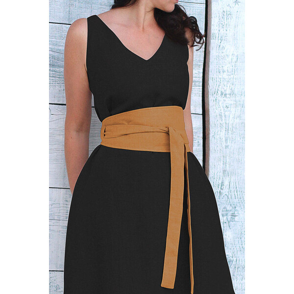 Lotika Linen Široký ľanový opasok 63334107