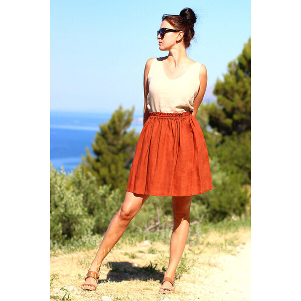 Lotika Linen Ľanová mini sukňa 63334395