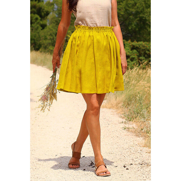 Lotika Linen Ľanová mini sukňa 63334396