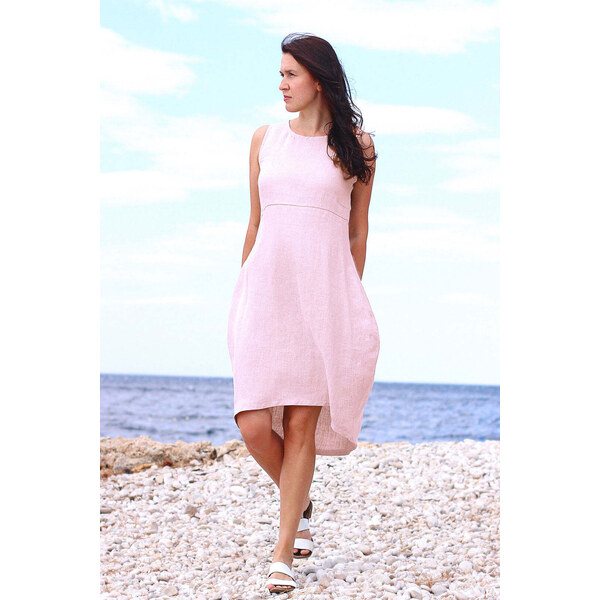 Lotika Linen Balónové ľanové šaty 63334139