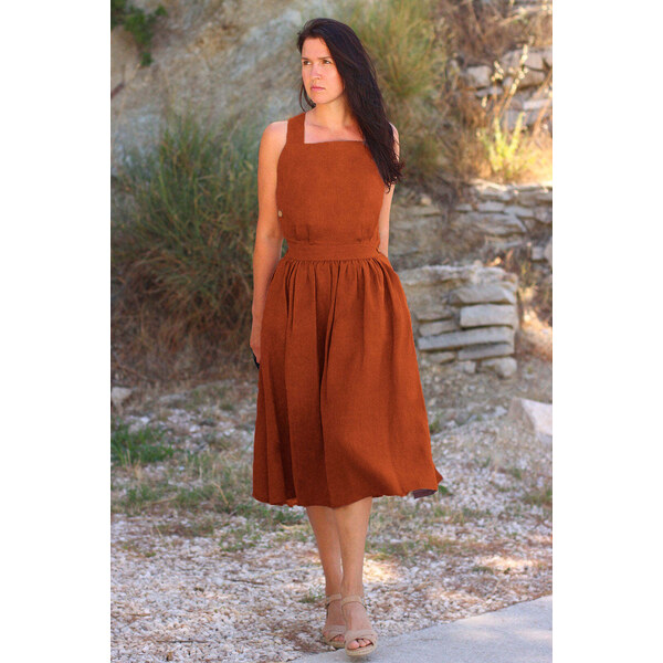 Lotika Linen Ľanové šaty s odhaleným chrbtom 63334152