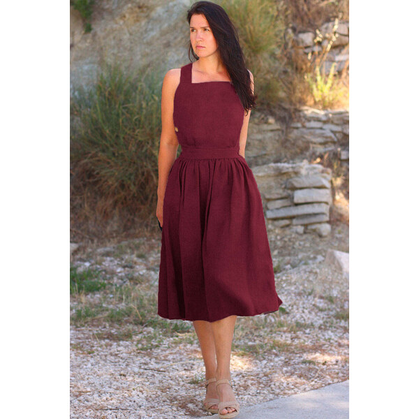 Lotika Linen Ľanové šaty s odhaleným chrbtom 63334155