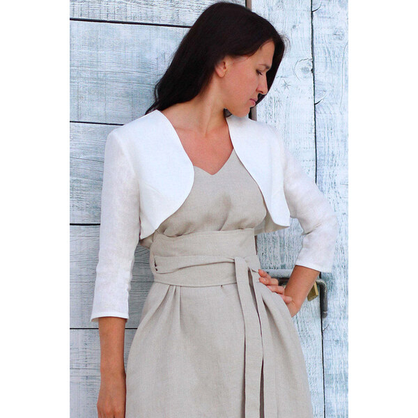 Lotika Linen Krátke ľanové bolerko 63334178