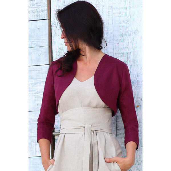 Lotika Linen Krátke ľanové bolerko 63334184