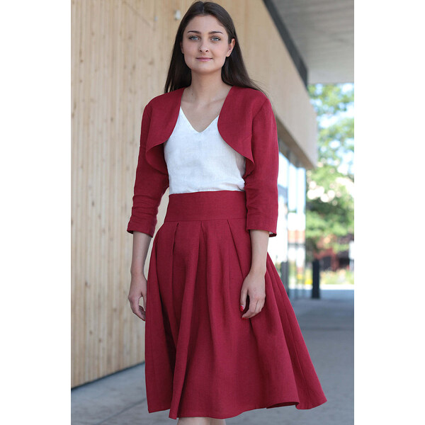 Lotika Linen Ľanová spoločenská sukňa 63334214