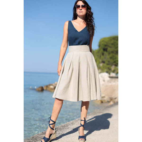 Lotika Linen Ľanová spoločenská sukňa 63334215