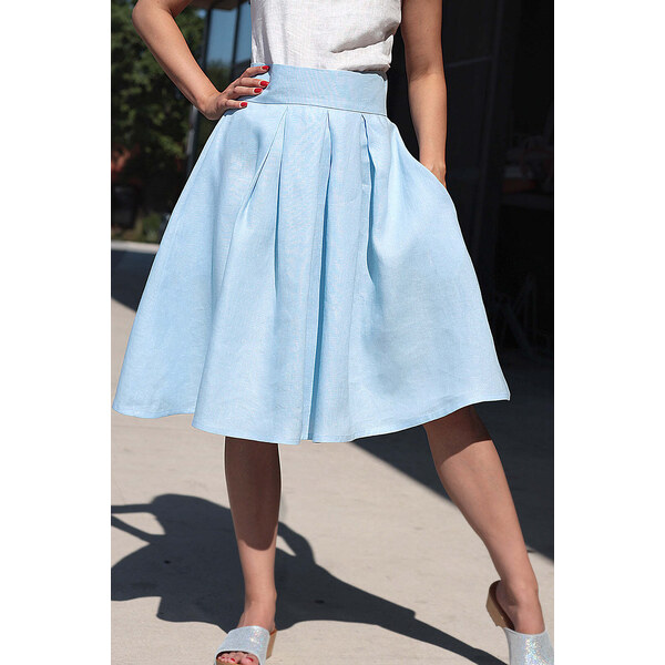 Lotika Linen Ľanová spoločenská sukňa 63334217