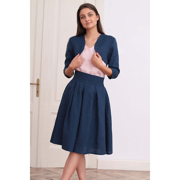 Lotika Linen Ľanová spoločenská sukňa 63334219