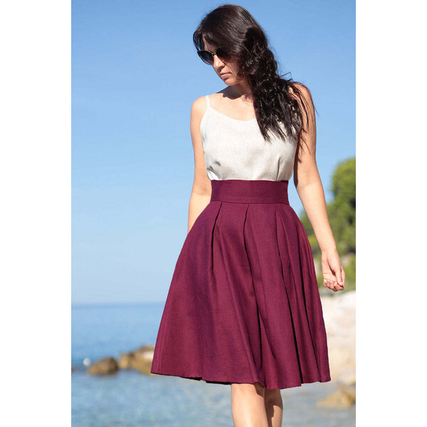 Lotika Linen Ľanová spoločenská sukňa 63334220