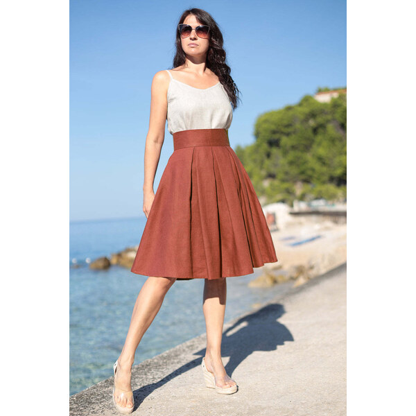 Lotika Linen Ľanová spoločenská sukňa 63334221