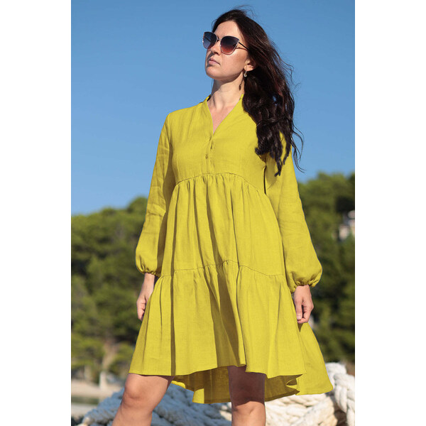 Lotika Linen Voľné ľanové šaty 63334244