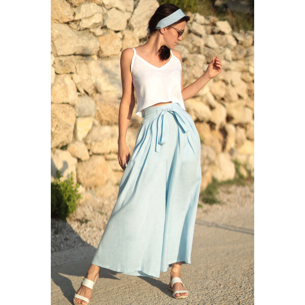 Lotika Linen Ľanové široké nohavice 63334251