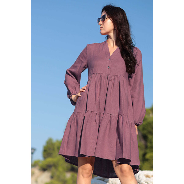 Lotika Linen Voľné ľanové šaty 63334237
