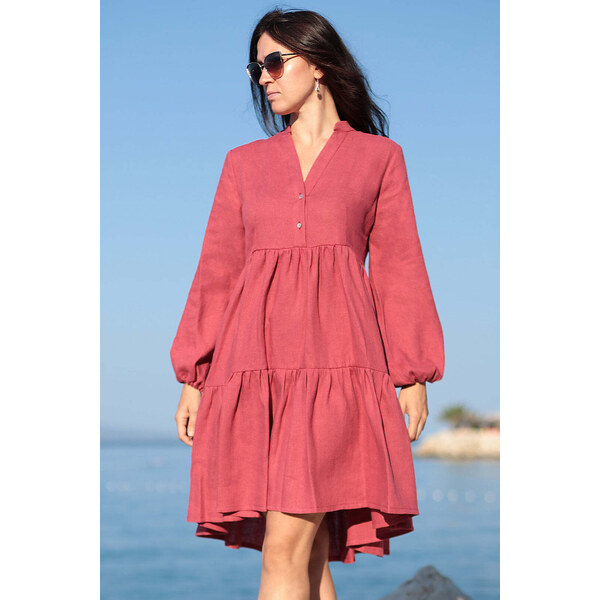 Lotika Linen Voľné ľanové šaty 63334238