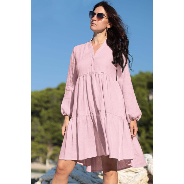 Lotika Linen Voľné ľanové šaty 63334240