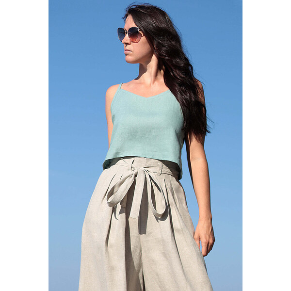 Lotika Linen Krátke ľanové tielko 63334337