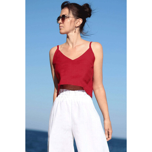 Lotika Linen Krátke ľanové tielko 63334340