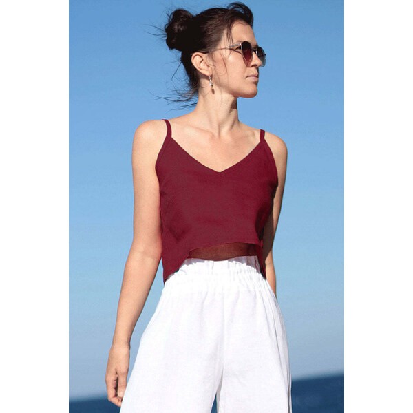 Lotika Linen Krátke ľanové tielko 63334341