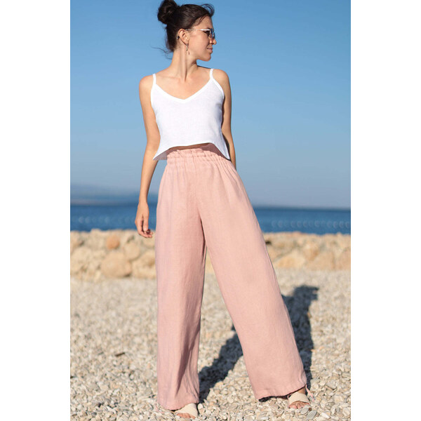 Lotika Linen České ľanové nohavice extra pohodlné 2v1 63334292