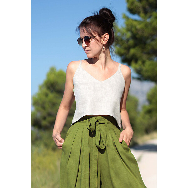 Lotika Linen Krátke ľanové tielko 63334335