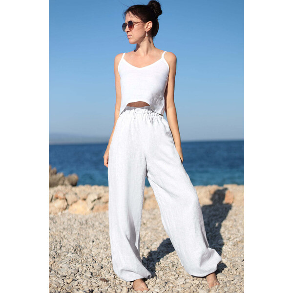 Lotika Linen České ľanové nohavice extra pohodlné 2v1 63334289