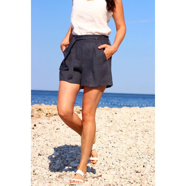 Lotika Linen Ľanové kraťasy česká výroba 63334317