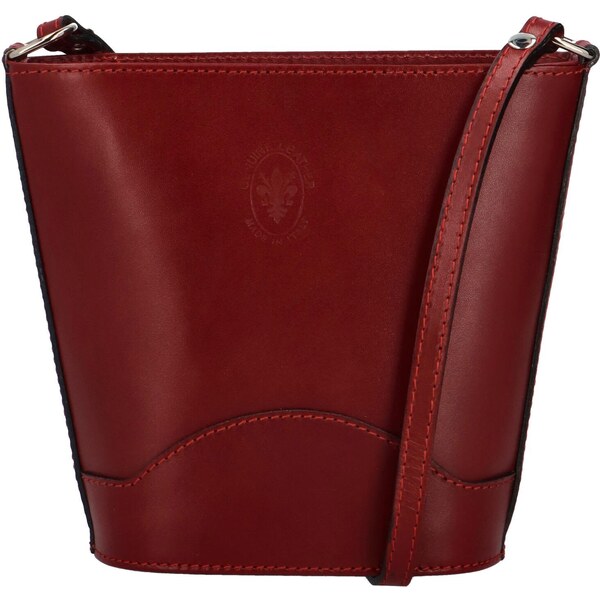 Delami Vera Pelle Dámska kožená crossbody kabelka vínová - Delami 56636197