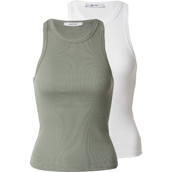 ABOUT YOU Top Anian mätová / biela 63146804