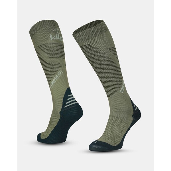 Kompresné podkolienky Kilpi COMPRESS-U khaki 53181335
