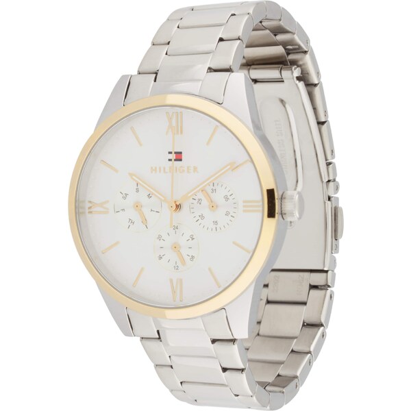 TOMMY HILFIGER Analógové hodinky CAMILLE zlatá / strieborná / biela 56680364