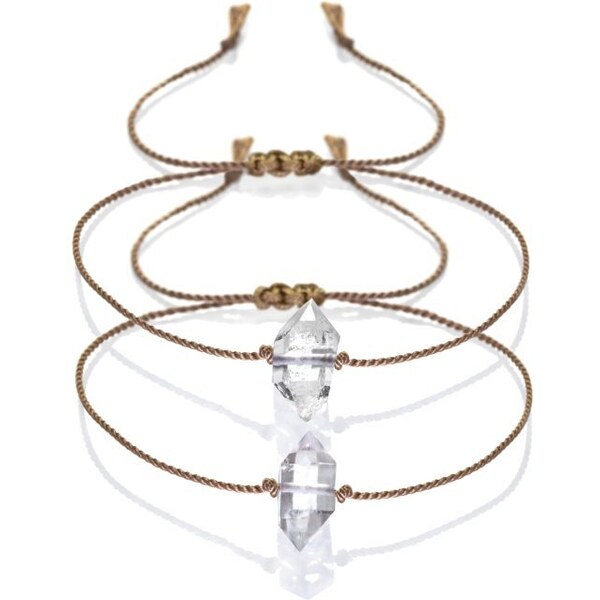 Spriaznená duša: párový set náramkov z krištáľu Herkimer Trimakasi 56674756