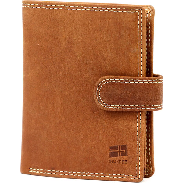 Pánska kožená peňaženka Nordee hnědá KZ54418 62179285